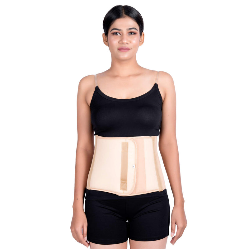 Wonder Care Abdominal Binder for Men and Women/Postpartum Post-Operative Post-Surgery Wrap/Abdomen Navel Umbilical Hernia Support Belt (M) M(32-35")