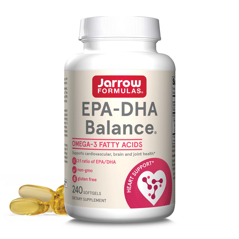 [Australia] - Jarrow Formulas EPA-DHA Balance, 1,200 mg Omega-3 Fatty Acids for Cardiovascular Support, 240 Softgels, 120 Day Supply Unflavored 240 Count (Pack of 1) 