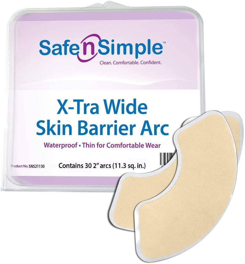 [Australia] - Safe n' Simple Extra Wide Skin Barrier Arc - 2'' 30 Count Ostomy Barrier Strips - Barrier Ring - Hydrocolloid Skin Barrier Strips Accessories for Colostomy-Ileostomy-Stoma Supplies 2'' x 30 