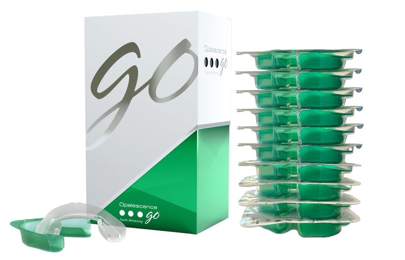 [Australia] - Opalescence Go 10% - Prefilled Teeth Whitening Trays Kit (10 Treatments) - 10% Hydrogen Peroxide - Mint Made by Ultradent Products. Go Teeth Whitening Kit -Mint- GO10-5193-1 