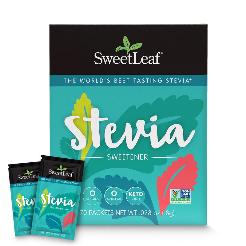 [Australia] - SweetLeaf Organic Stevia Powder Packets - Zero Calorie Sweetener with Stevia Leaf Extract, No Artificial Sweetener Additive, Sugar Free, Keto Friendly, Non GMO, Gluten Free - 70 Packets (Pack of 1) 70 Count (Pack of 1) 