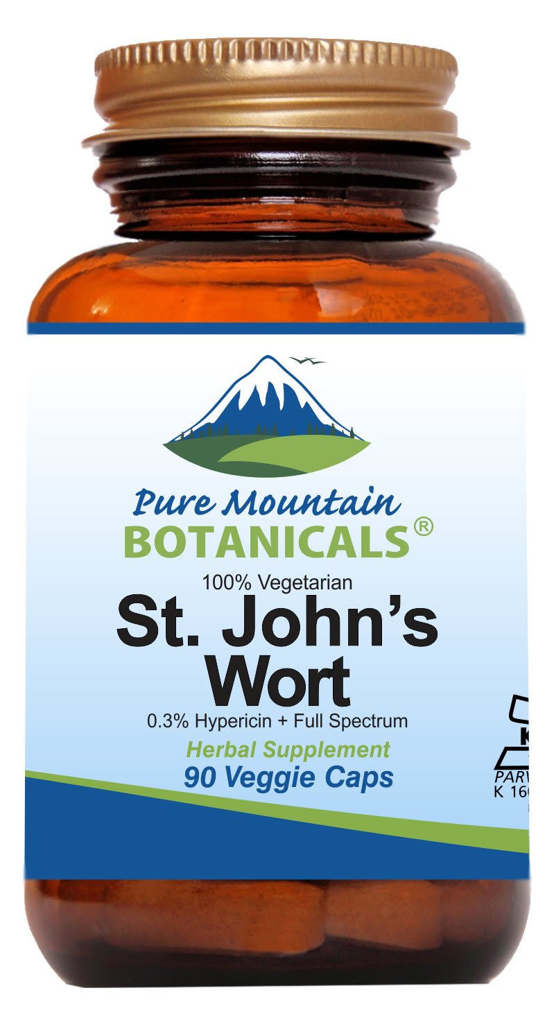 [Australia] - Pure Mountain Botanicals St. John's Wort Capsules with 450mg Formula of Organic Herb and St John's Wort Extract 