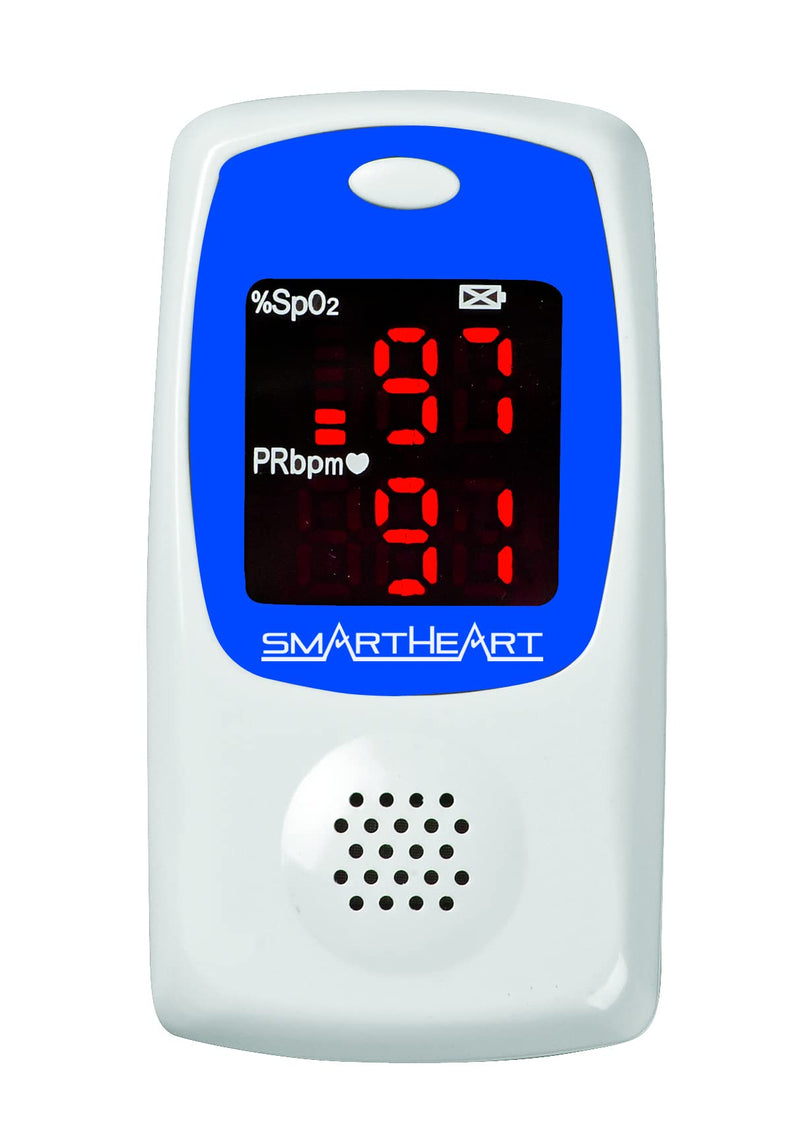 [Australia] - SmartHeart Talking Pulse Oximeter | Audible Result Announcement | Blood Oxygen Saturation | Complete System Monitor Lanyard and Batteries | Portable Spot-Check Monitoring 