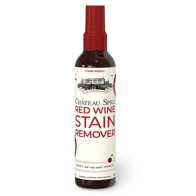 [Australia] - Chateau Spill Red Wine Stain Remover for Clothes - 4oz Stain Remover Spray for Stains on Tablecloth, Carpet, Upholstery and Laundry from the makers of Miss Mouth's Messy Eater Stain Treater 4 Fl Oz (Pack of 1) 