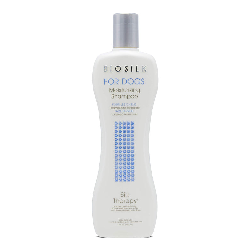 BioSilk for Dogs Silk Therapy Moisturizing Shampoo | Best Moisturizing Shampoo for All Dogs and Dogs With Dry, Itchy, or Sensitive Skin | 12 Oz Dog Shampoo 12 Fl Oz (Pack of 1) - PawsPlanet Australia