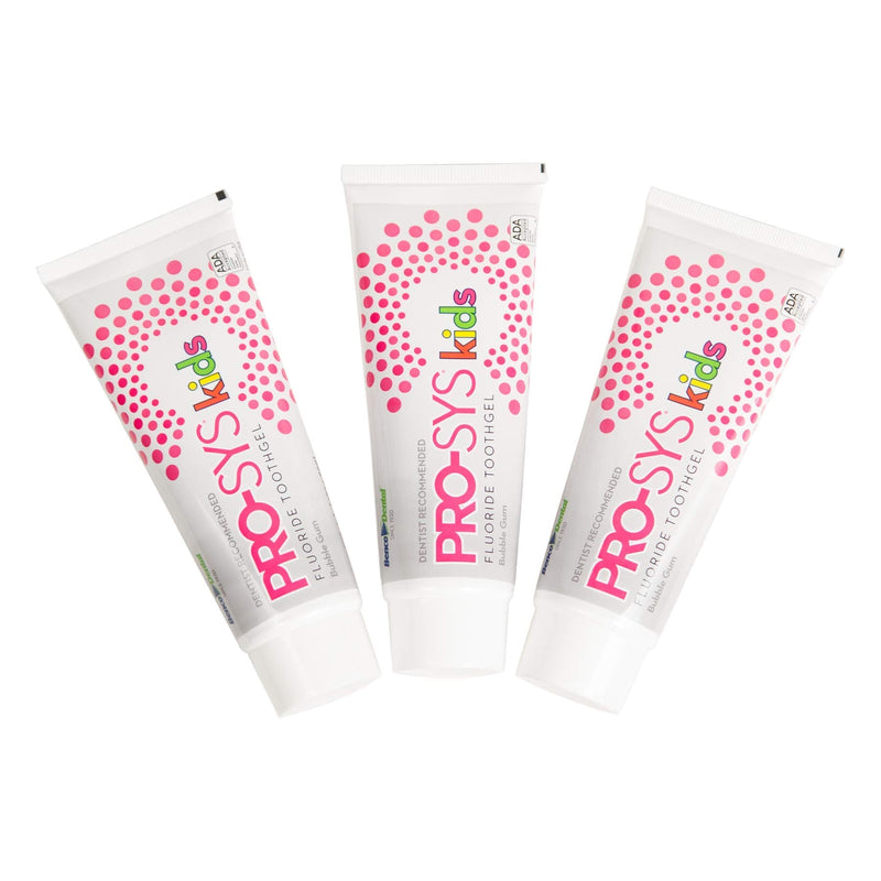 [Australia] - PRO-SYS® Kids Bubblegum Fluoride Toothpaste Toothgel - ADA Accepted (3 Pack) 