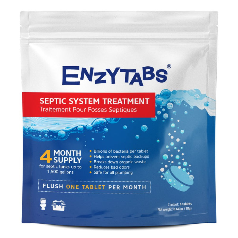 [Australia] - Septic Tank System Treatment, Billions of Enzyme Producing Bacteria Reduce Bad Odors and Help Prevent Backups, 4 Month Supply (4 tablets) 