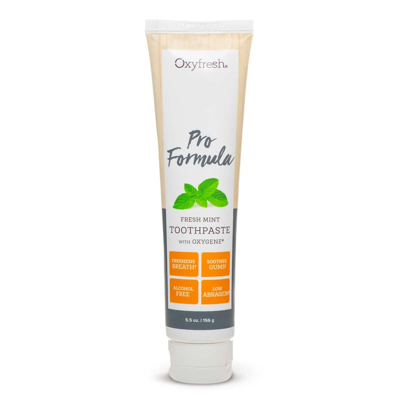 Oxyfresh Pro Formula Fresh Mint Toothpaste – Gentle Low Abrasion - Cosmetic Fluoride Free Formula - Great for Sensitive Teeth and Gums with Natural Essential Oils. 5.5 oz. 5.5 Ounce (Pack of 1)