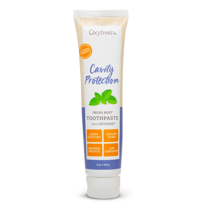[Australia] - Oxyfresh Premium Cavity Protection – Fresh Mint Fluoride Toothpaste – Low Abrasion Anticavity Toothpaste for Sensitive Teeth – Remineralizing Enamel Repair to Prevent Tartar & Cavities | 5oz Top Seller 