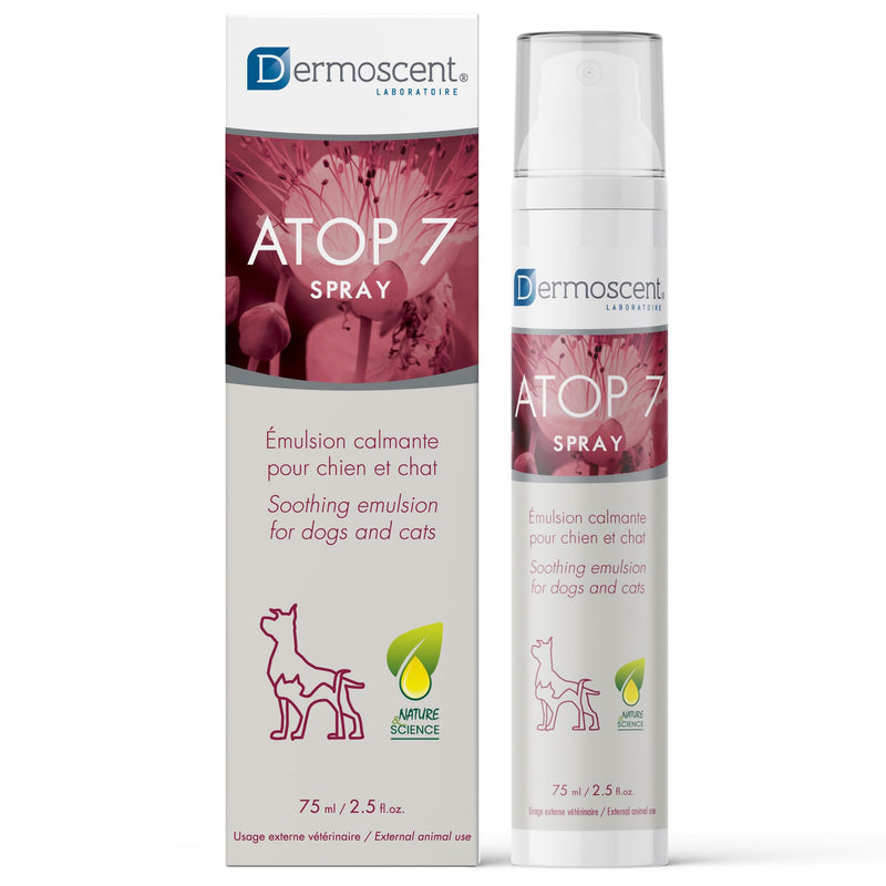Dermoscent ATOP 7 Spray for Dogs and Cats - Soothing Skincare for Itchy Skin Relief & Irritated Allergy-Prone Skin - 75 ml - PawsPlanet Australia