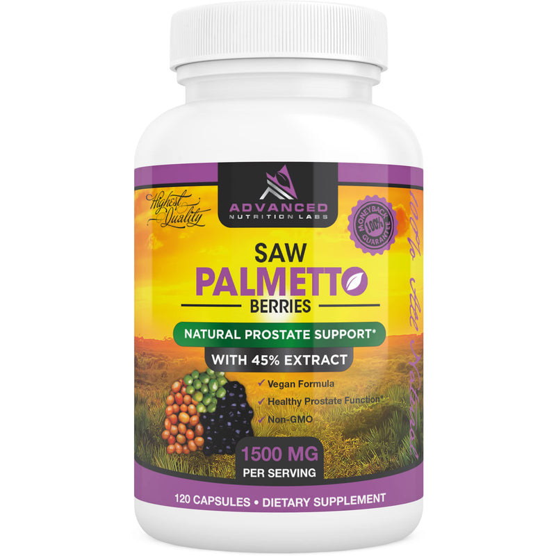 [Australia] - Saw Palmetto, 1500 mg, 120 Capsules, plus Extract for women and Men 