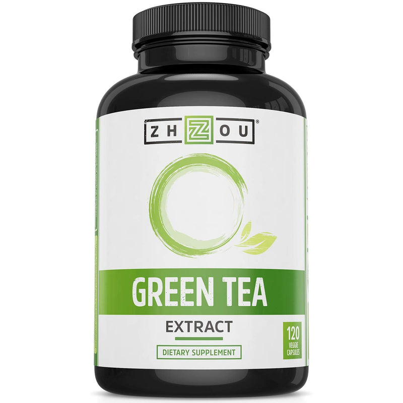 [Australia] - Zhou Green Tea Extract Capsules with EGCG, Natural Energy, Mental Focus, Immune Health, Antioxidant and Heart Support, Non-GMO, Vegan, Gluten Free, 120 Capsules 