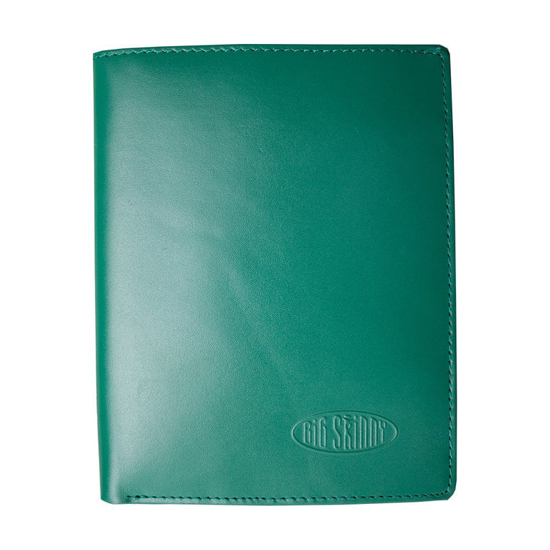 Big Skinny Leather Traveler Slim Wallet, Holds Up to 20 Cards and 4 Passports Verdant Green