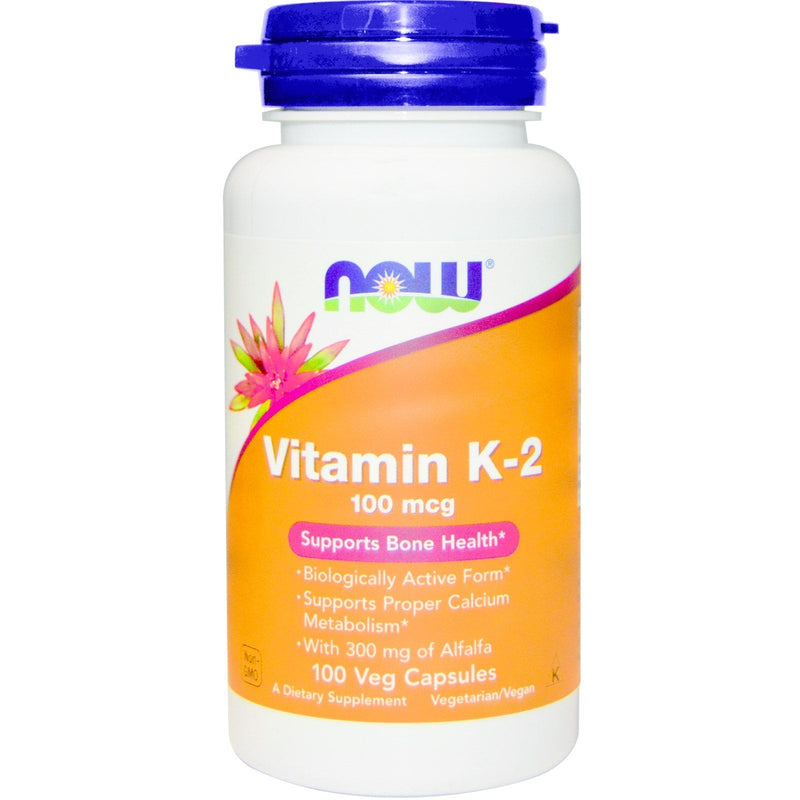 [Australia] - NOW Foods Vitamin K-2,100mcg, 100 caps (Pack of 2) 