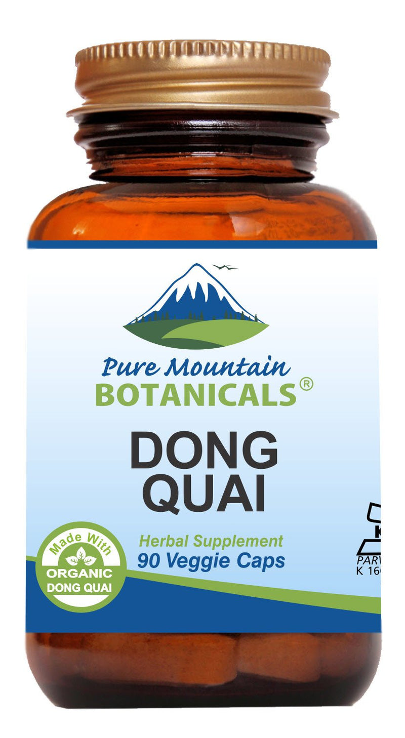 [Australia] - Pure Mountain Botanicals Dong Quai Capsules - Kosher Vegan Caps with 500mg Dong Quai Root Supplement 