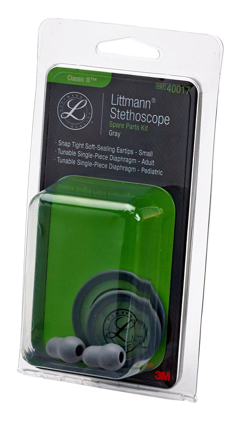 [Australia] - 3M™ Littmann® Stethoscope Spare Parts Kit Classic III™, Cardiology IV™ and CORE, 40017, Gray Grey 