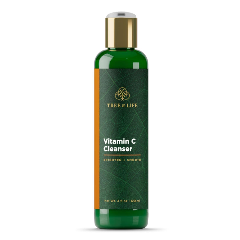 Tree of Life - Vitamin C Facial Cleanser - Brightening Face Care - 4 Fl Oz | Brightening Vitamin C facial cleanser. Minimizes pores for gentle deep cleaning with organic aloe for clear skin. Cleanser 4 Fl Oz