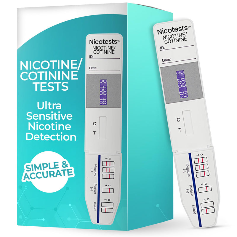 Nicotine/Tobacco Test Kit for Vapor Detection, Employment, Medical and Insurance - 10 Pack by NicoTests® 200 Ng Test. 10 Count (Pack of 1)