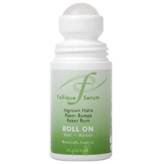 Follique® Serum Roll On for Razor Bumps Ingrown Hairs Razor burn caused by waxing shaving and hair removal