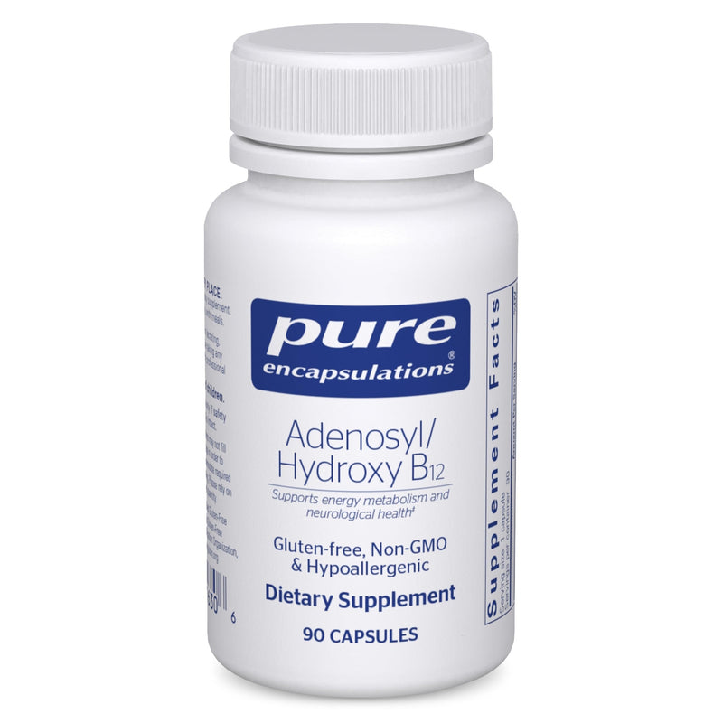 Pure Encapsulations Adenosyl/Hydroxy B12, 90 Capsules | High-Potency B Vitamin, for Energy Metabolism and Neurological Support*, Brain Support Supplement*, Vegan and Gluten-Free