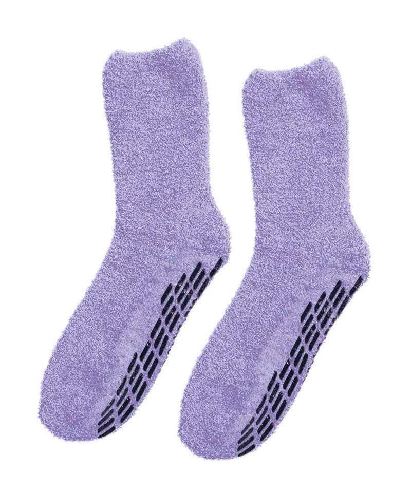 [Australia] - Silverts Men’s and Women’s Diabetic Gripper Non Skid Hospital Slipper Socks for Seniors - Clothing for Elderly X-Large Lavender 