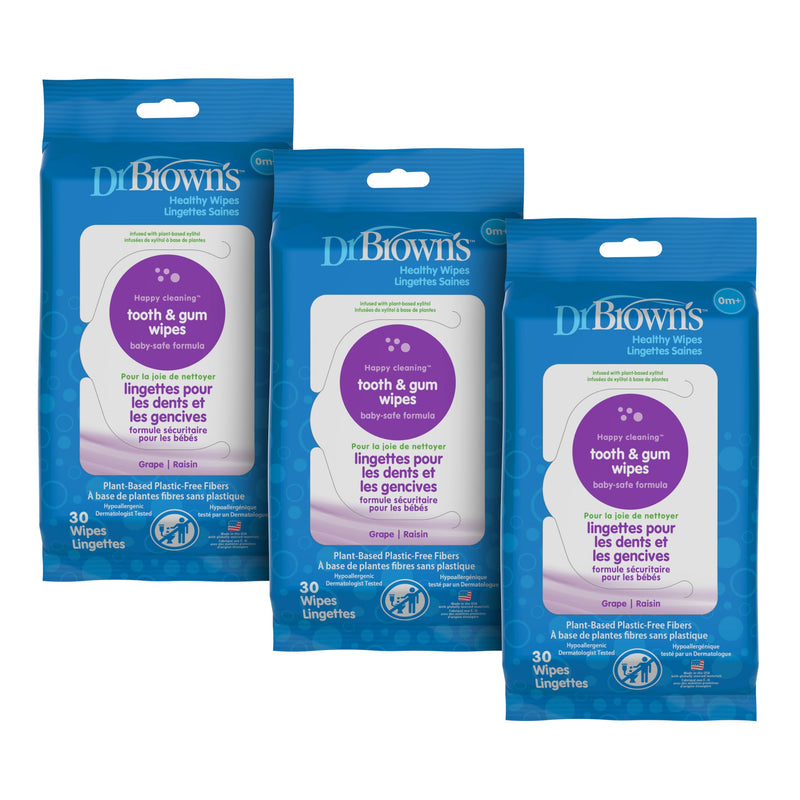 [Australia] - Dr. Brown's Tooth and Gum Wipes, 30 Count, 3-Pack 