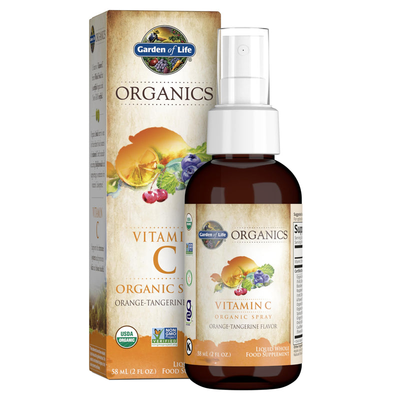 Garden of Life Organics Vitamin C Spray Featuring Amla Berry – Liquid Vitamin C Supplement for Immune & Skin Health Support, USDA Organic, Non-GMO, Vegan, Orange Tangerine Flavor, 2 Fl Oz Bottle | Featuring Amla Berry, Liquid Vitamin C Supplement for I...