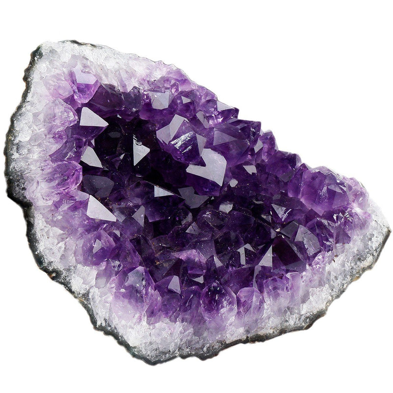 SUNYIK 0.4-0.6 LB Natural Raw Amethyst Crystal Cluster Geode Home Decor | Rough Purple Amethyst Crystal Geode, Natural Mineral Specimen, for Reiki Healing Chakra Meditation, Crystal Rock Collection 0.44-0.66 lb
