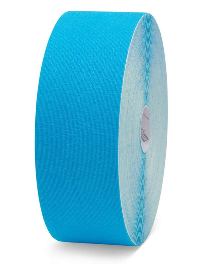 Original Latex-Free Kinesiology Tape with Cotton and Long Lasting Physiobond Adhesive - XXL Large Roll - Blue - 5cmx22m