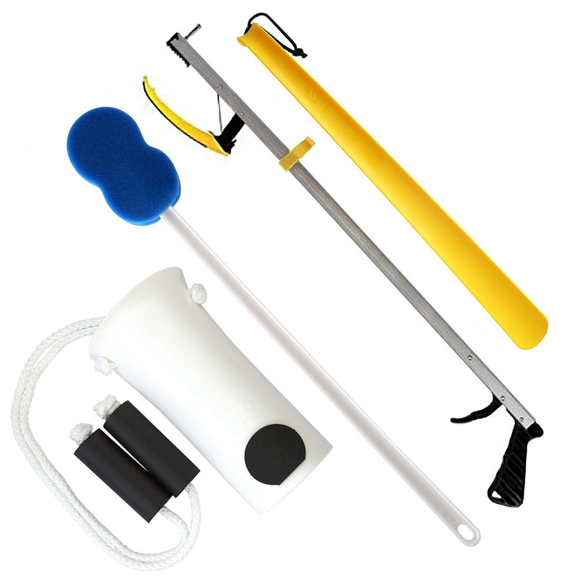 [Australia] - RMS Hip Knee Replacement Kit - Ideal for Recovering from Hip Replacement, Knee or Back Surgery, Mobility Tool for Moving and Dressing (32 Inch Reacher) 