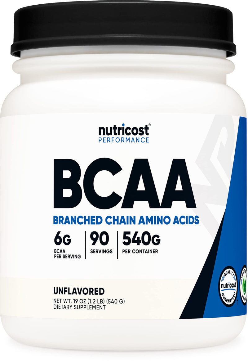 [Australia] - Nutricost BCAA Powder 2:1:1 (Unflavored, 90 Servings) - Branched Chain Amino Acids 