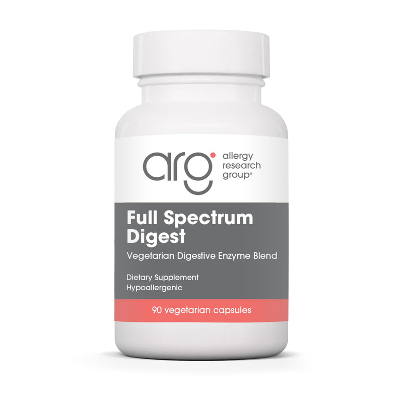 Allergy Research Group ARG Full Spectrum Digest Vegan Enzyme, 90 Capsules | Vegan Full Spectrum Enzyme Blend for Comprehensive Digestive Support, Hypoallergenic Capsule Formula
