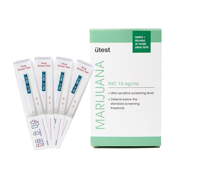 [Australia] - THC 15 ng/mL Home Drug Test Strips - Easy-to-use, Low Detection THC Test Kit, Single Use (4-Pack) 
