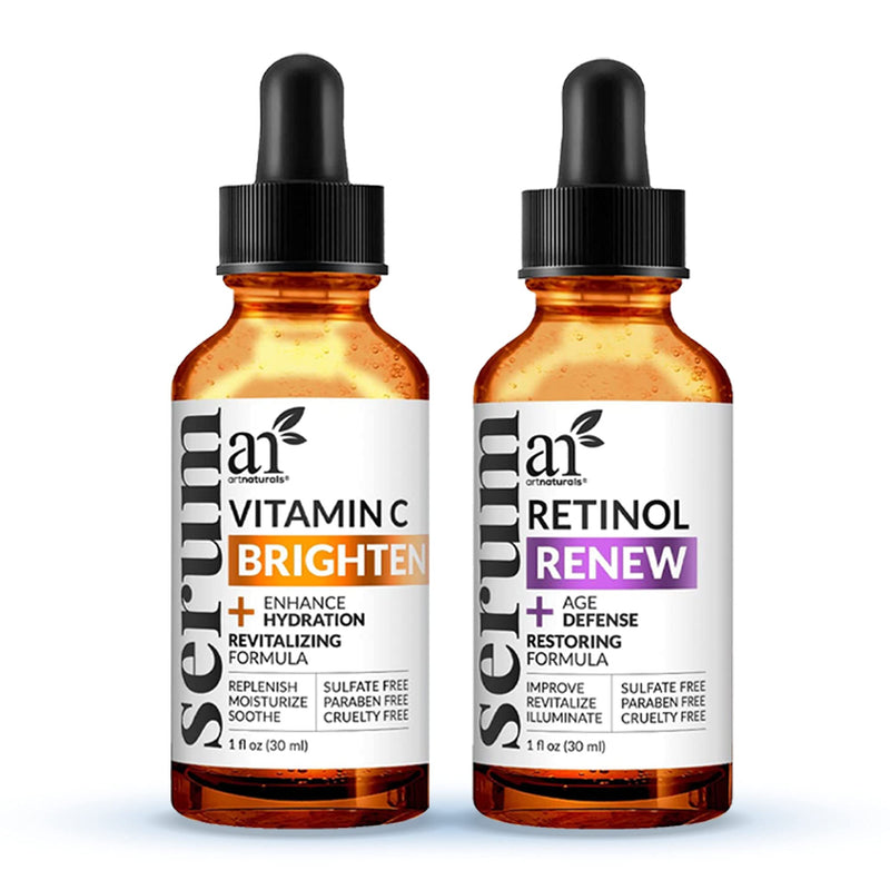 ArtNaturals Vitamin C & Retinol Serum Set, 2 Piece 1 Fl Oz (Pack of 2)