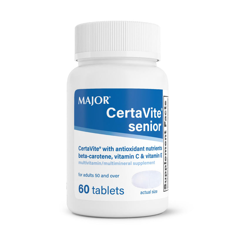 MAJOR CertaVite Senior Multivitamin with Antioxidants, 60 Tablets | Multivitamin for Women and Men With Beta-Carotene, Iron, Vitamin C and E, Supports Immunity, Energy and Vision