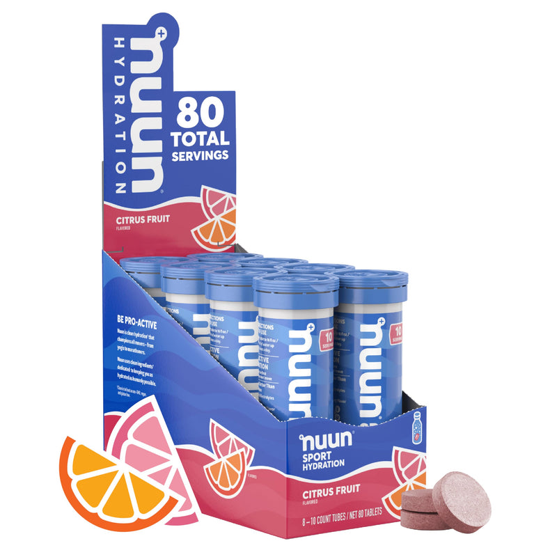 [Australia] - Nuun Sport Electrolyte Tablets for Proactive Hydration, Citrus Fruit, 8 Pack (80 Servings) 10 Count (Pack of 8) 