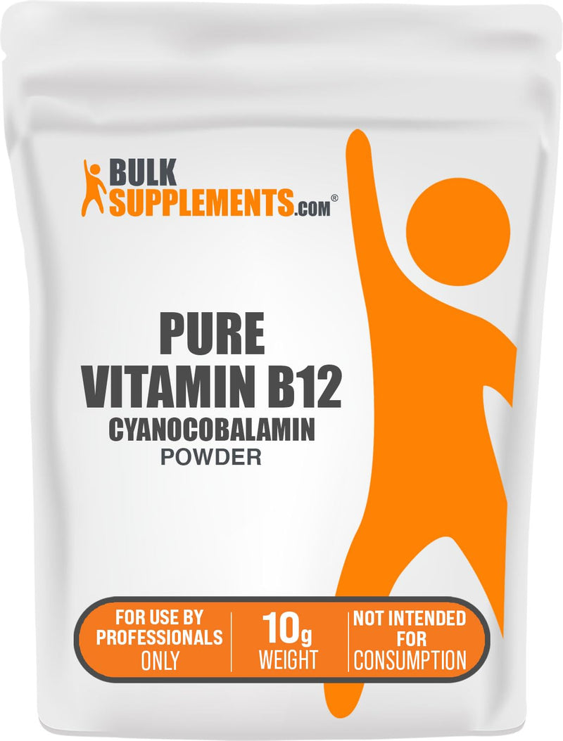 BulkSupplements.com Pure Cyanocobalamin (Vitamin B12) Powder - B 12 Vitamin - B12 Vitamins - Vegan Vitamin - B12 Cyanocobalamin - B12 Supplement - Energy Vitamins (10 Grams - 0.35 oz) 0.35 Ounce (Pack of 1)
