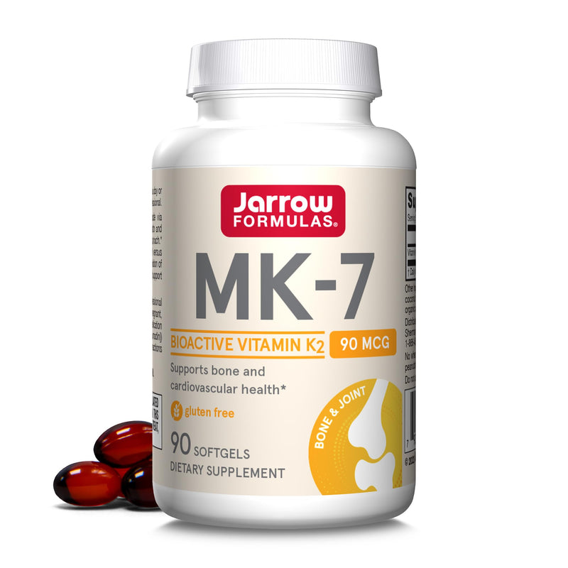 [Australia] - Jarrow Formulas MK-7 90 mcg - Bioactive Form of Vitamin K2-90 Servings (Softgels) - for Bone & Cardiovascular Health - Vitamin K2 MK-7 Dietary Supplement - K2 Vitamin Supplement MK-7 - Gluten Free 90 Count (Pack of 1) 