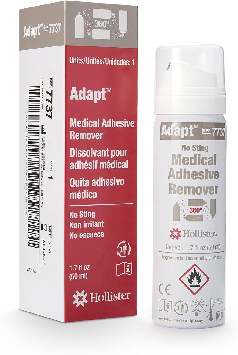 [Australia] - Hollister Adapt Medical Adhesive Remover, No Sting, 360° Spray 1.7 Oz 1.7 Fl Oz (Pack of 1) 