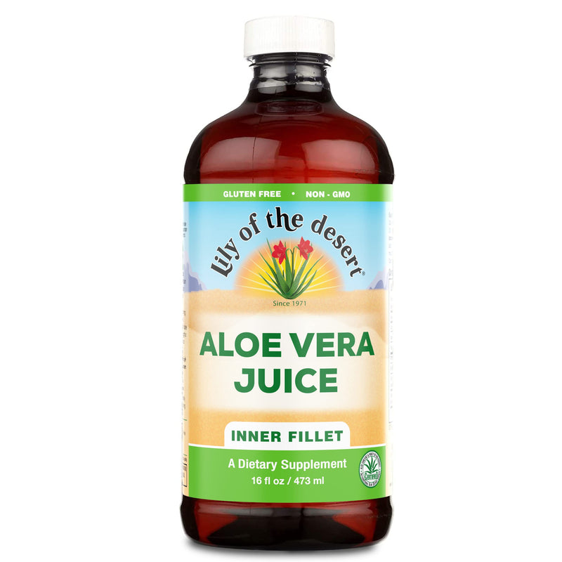 [Australia] - Lily Of The Desert Aloe Vera Juice Drink, Inner Fillet, Vegan Dietary & Immune Support, Gluten Free Liquid Digestive Aid, No Water Added, 16 Fl Oz 1 Count (Pack of 1) 