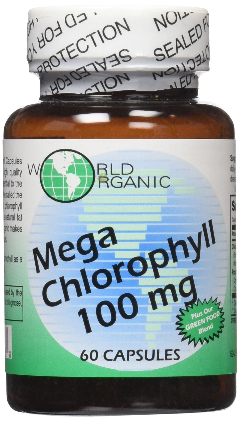 [Australia] - World Organic Mega Chlorophyll, 100 mg, Capsules, 60 capsules 60 Count (Pack of 1) 