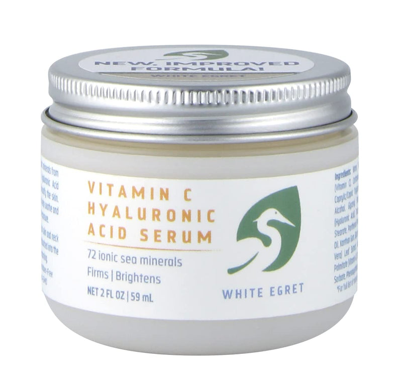 White Egret Vitamin C Hyaluronic Acid Cream, 2 Ounce 2 Fl Oz (Pack of 1)