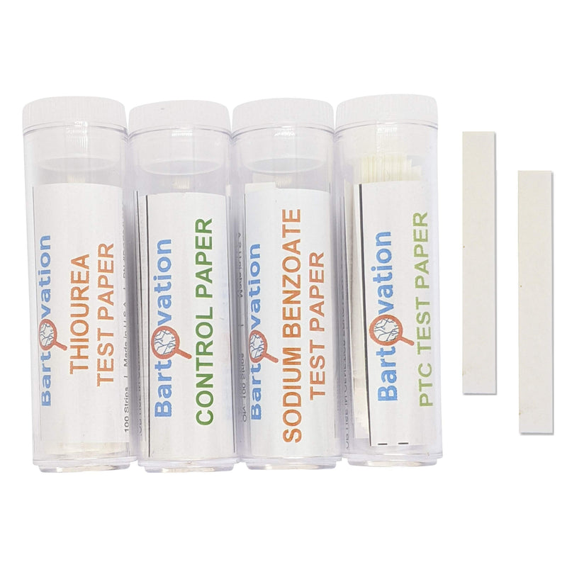 [Australia] - Bartovation Super Taster Test Genetics Lab Kit with Instructions, Phenylthiourea (PTC), Sodium Benzoate [Each Vial Includes 100 Paper Strips] 