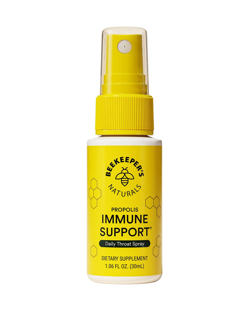 [Australia] - Propolis Throat Spray by Beekeeper's Naturals - 95% Bee Propolis Extract, Natural Immune Support & Sore Throat Relief - Antioxidants, Keto, Paleo, Gluten-Free (1.06 oz)(Pack of 1) Adult Propolis 1 Pack 1.06 Fl Oz (Pack of 1) 
