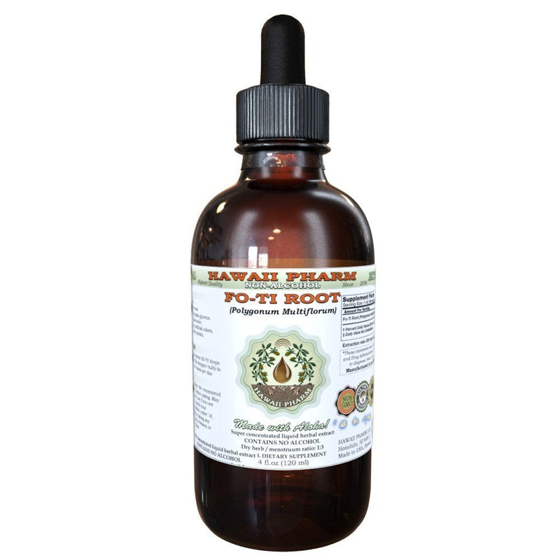 [Australia] - Hawaii Pharm Fo-Ti Root Alcohol-FREE Liquid Extract, Organic Fo-Ti Root (Polygonum multiflorum) Dried Root Glycerite Natural Herbal Supplement 2 oz 2 Fl Oz (Pack of 1) 