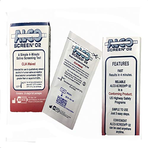 AlcoScreen02 DOT Approved Alcohol Test (Pack of 3 Tests)