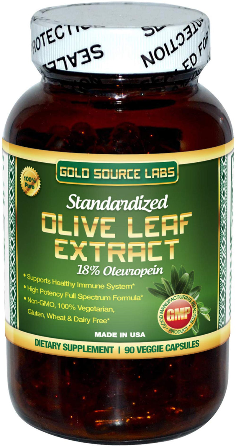 [Australia] - Organic Olive Leaf Extract Capsules - Pure Organic Olive Leaf Plus Standardized Oleuropein Extract, 90 Vegetarian Caps, 400 mg Maximum Strength Complex for Immune Health 