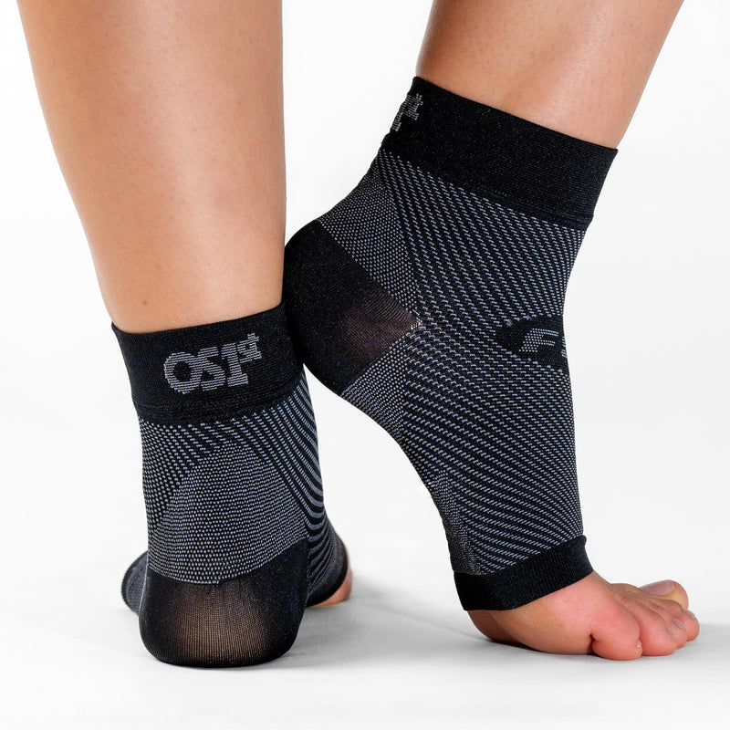 [Australia] - OS1st FS6 Plantar Fasciitis Foot Sleeves (One Pair) for Plantar Fasciitis Pain, Heel and Arch Pain, and Arch Support X-Small (1 Pair) Black 