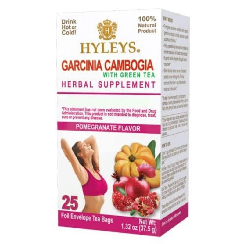 [Australia] - HYLEYS Tea Garcinia Cambogia Green Tea with Pomegranate Flavor - 25 Tea Bags 25 Count (Pack of 1) 
