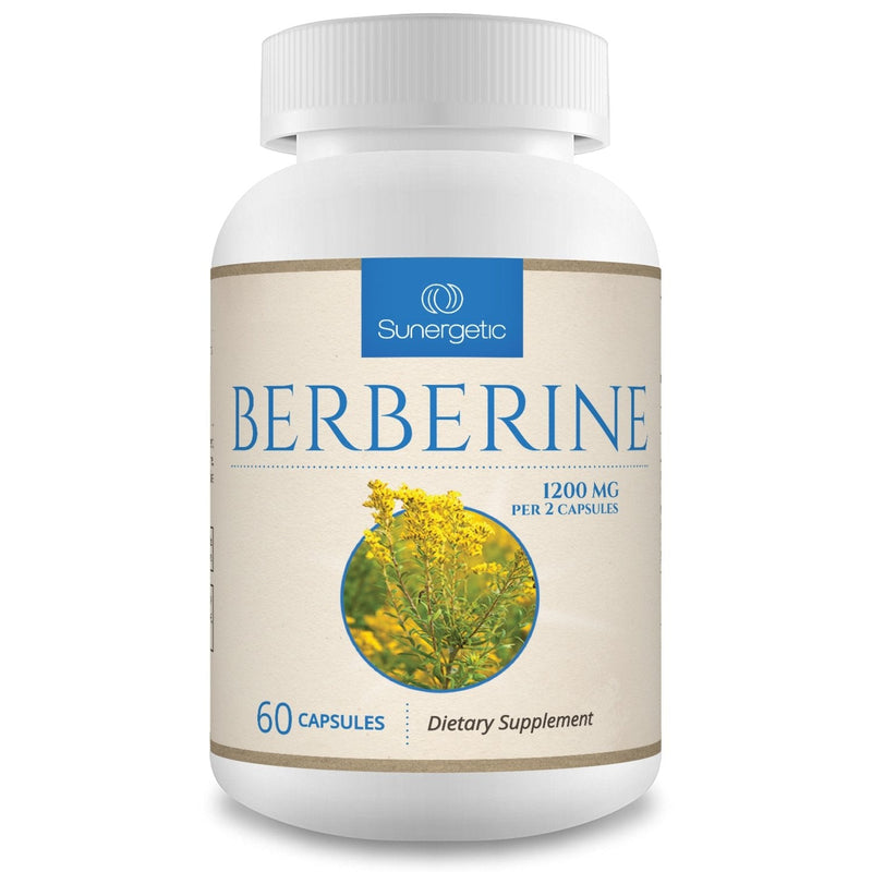 [Australia] - Sunergetic Premium Berberine Supplement - 1200mg of Berberine Per Serving - Berberine HCL Supplement Non-GMO - Immune Support- 60 Berberine Capsules 